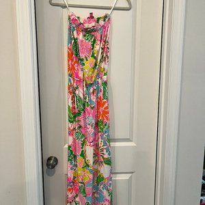 Lilly Pulitzer strapless maxi dress